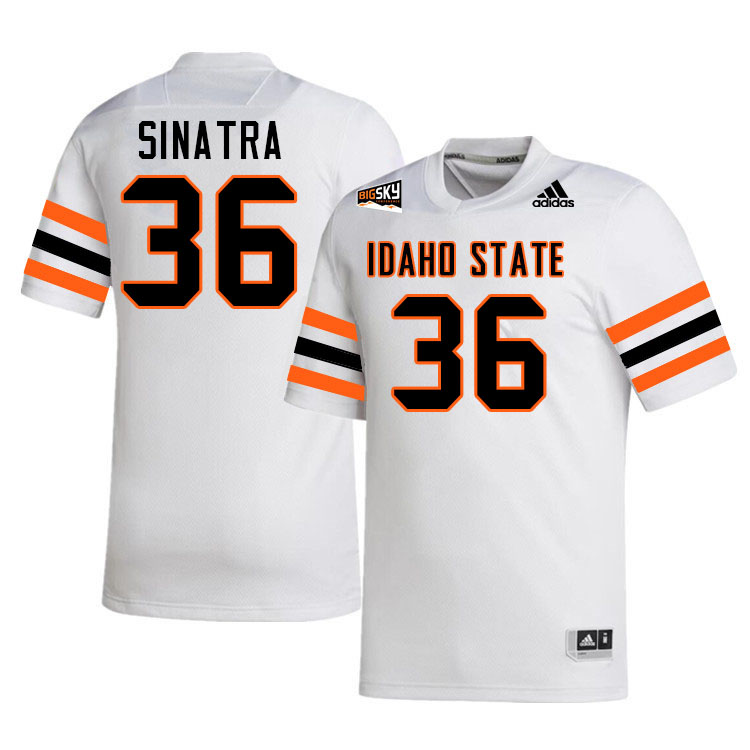 Idaho State Bengals #36 Trajan Sinatra College Football Jerseys,Uniforms Stitched-White